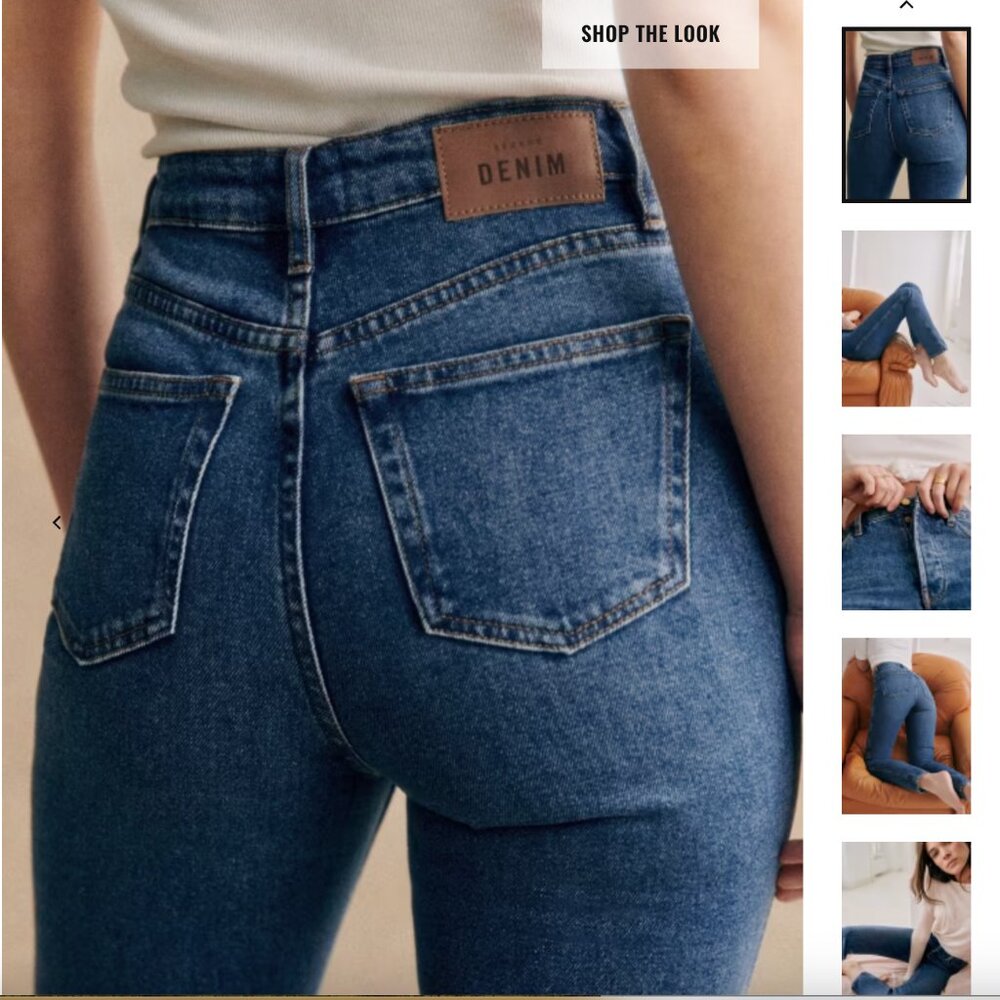Sezane Jeans, 100% cotton, Like New, Size 27